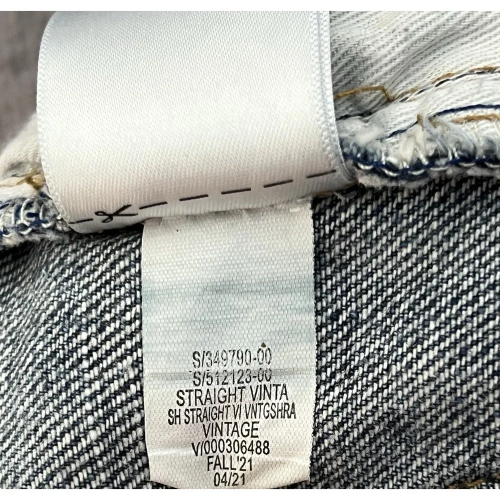 GAP Straight Vintage Jeans Mens Size 36x32‎ Blue Cotton 5 Pocket Denim